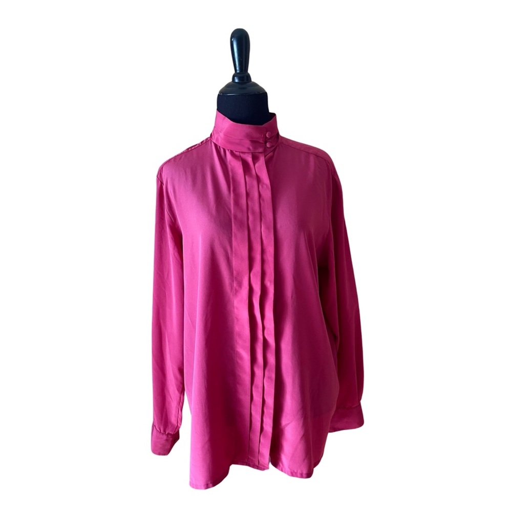 Vintage 80's Talbots Pleated front blouse - Medium Ladies Size